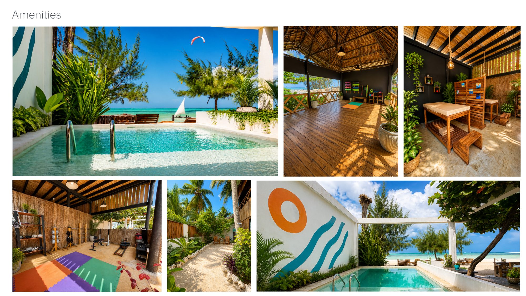 Beach Bohème - piscine, deck yoga, cabine de massage et salle de sport