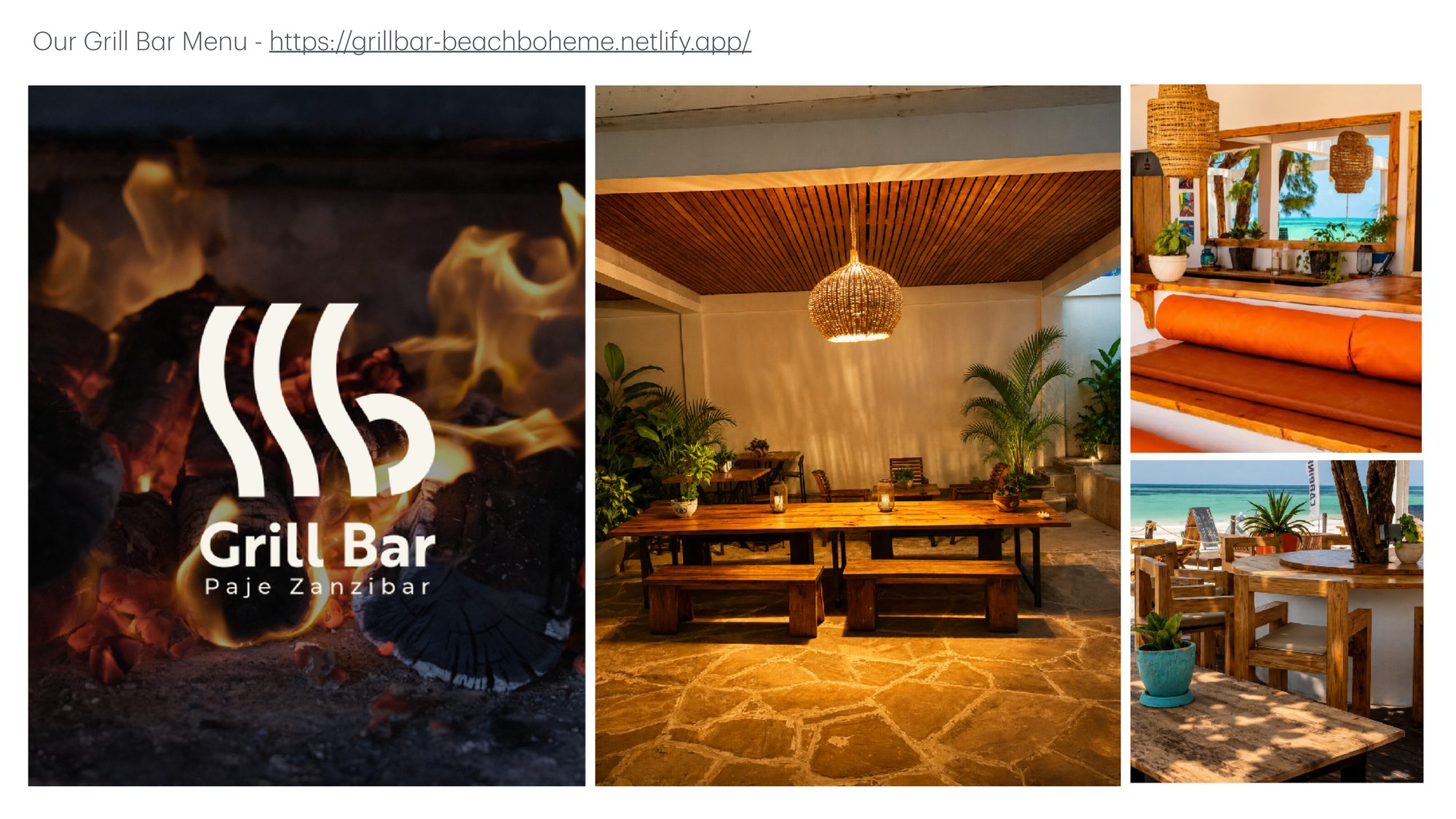 Grill Bar, le restaurant de Beach Bohème à Paje